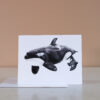 Orcas - note card