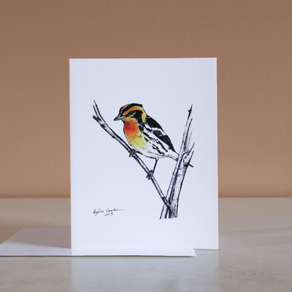 Blackburnian Warbler - note card